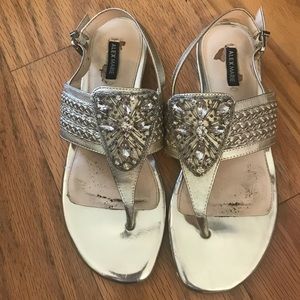 Alex Marie gold woman’s sandals size 7.5